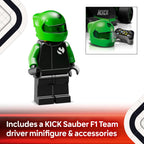 LEGO Speed Champions KICK Sauber F1 Team C44 Race Car Toy with a