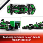 LEGO Speed Champions KICK Sauber F1 Team C44 Race Car Toy with a