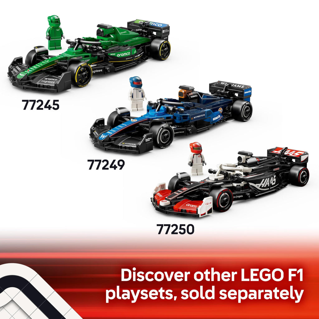 LEGO Speed Champions KICK Sauber F1 Team C44 Race Car Toy with a