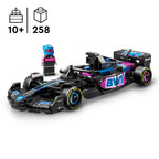 LEGO Speed Champions BWT Alpine F1 Team A524 Race Car Toy with a