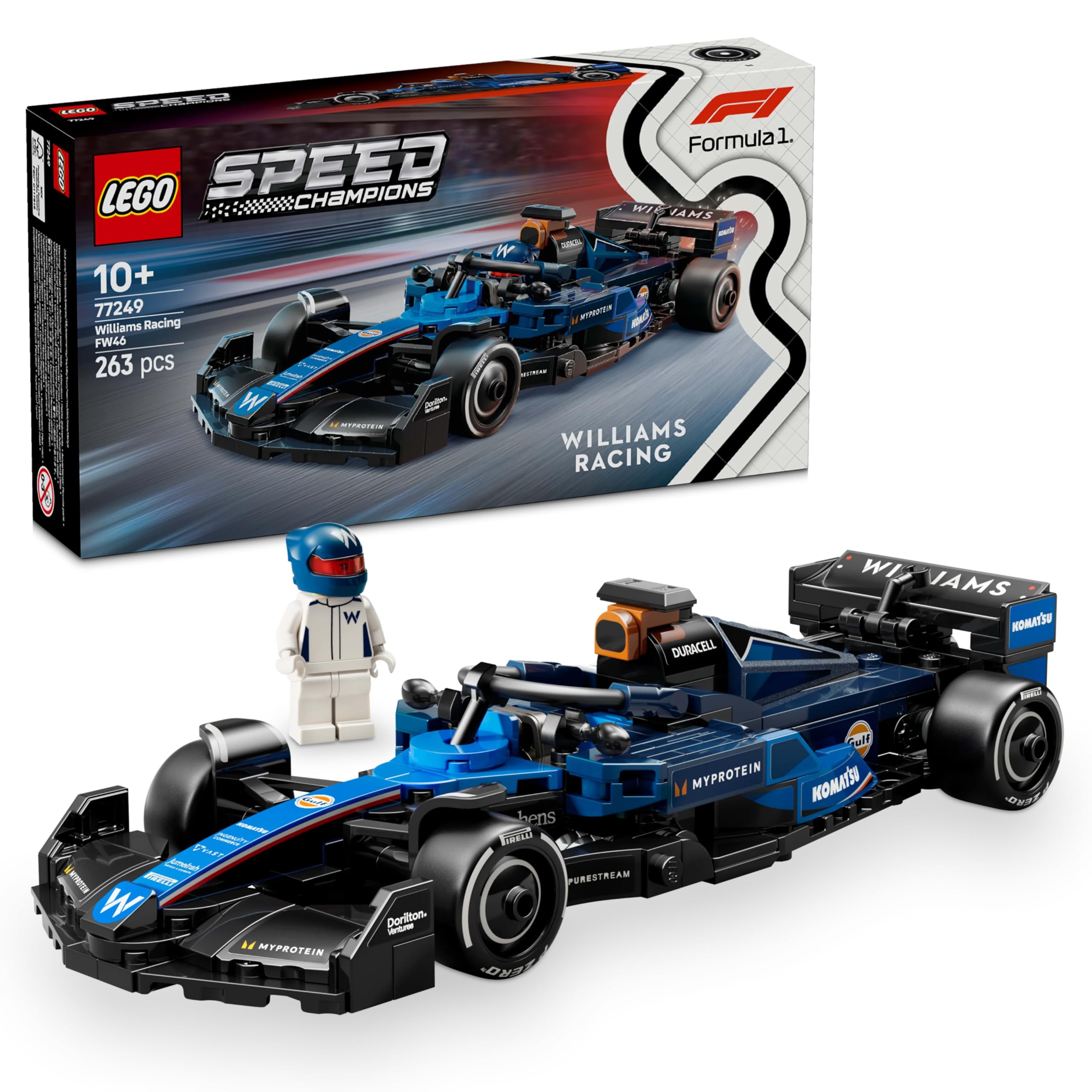 LEGO 77249 Speed Champion Williams Racing FW46 F1(R) Race Car Toy Toy