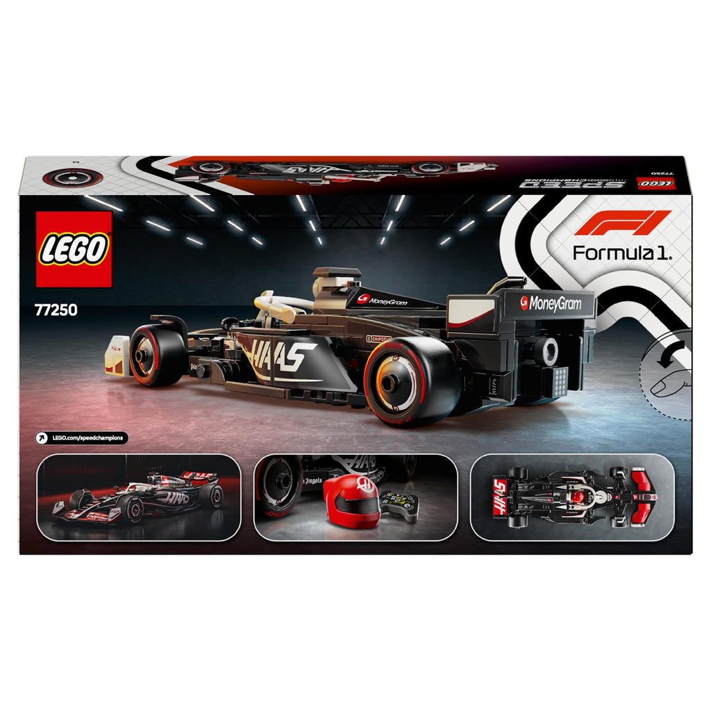 LEGO Speed Champions MoneyGram Haas F1 Team VF-24 Race Car Toy with a