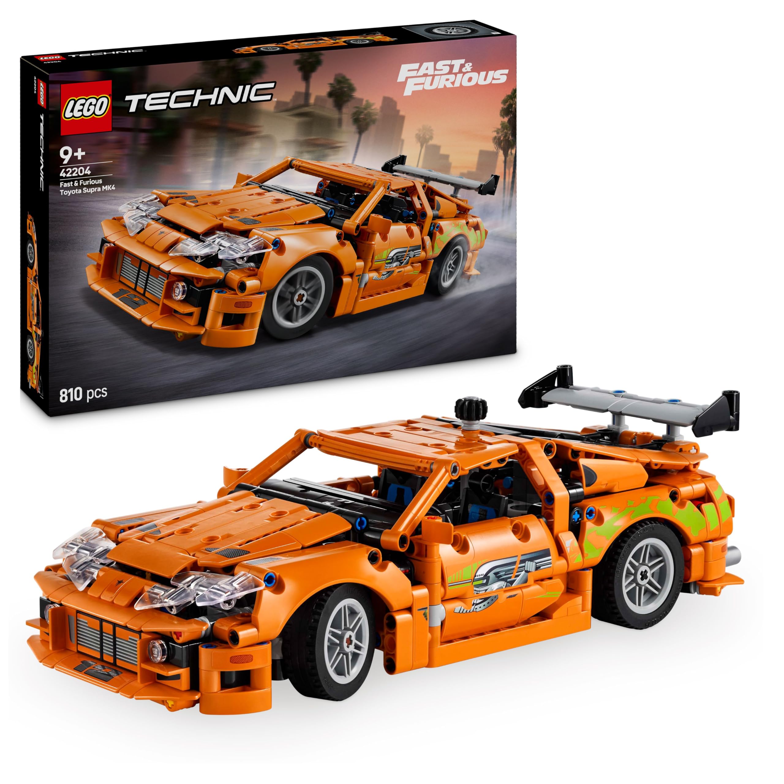 LEGO 42204 Technic, Fast and Furious Toyota Supra MK4 Toy