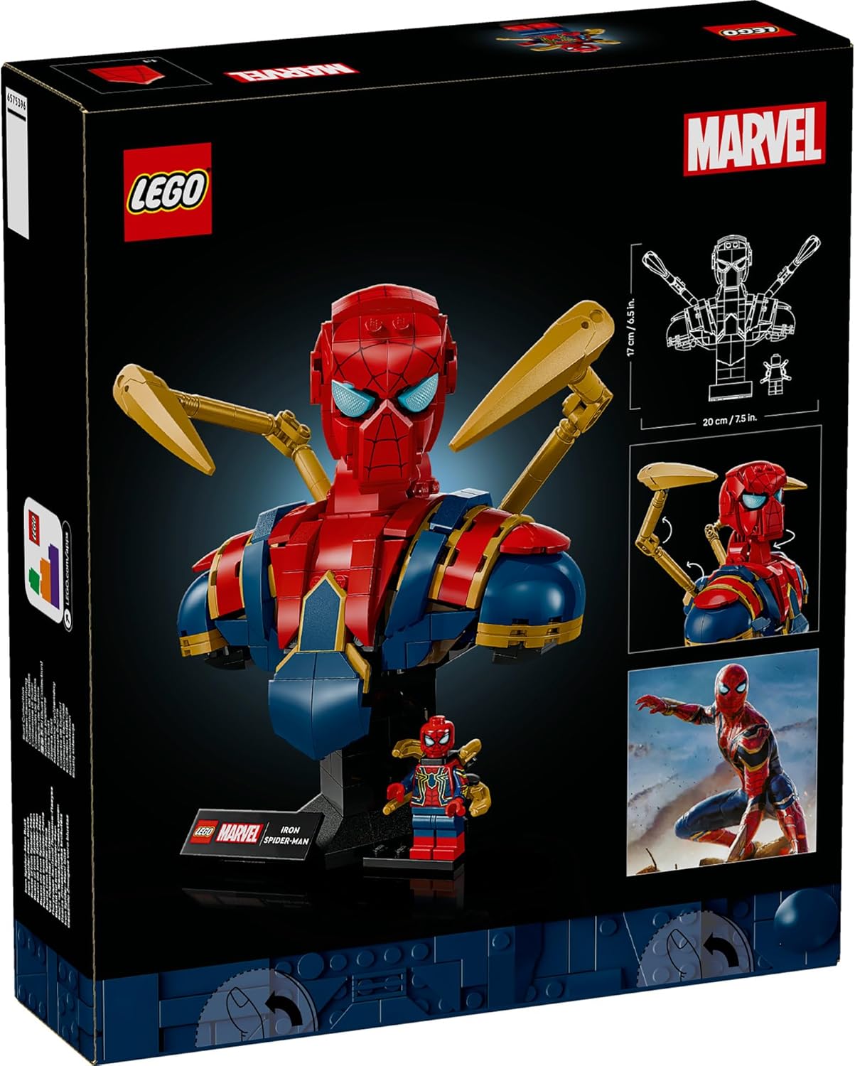 LEGO 76326 Marvel Iron Spider-Man Bust Toy Birthday Present Block Men