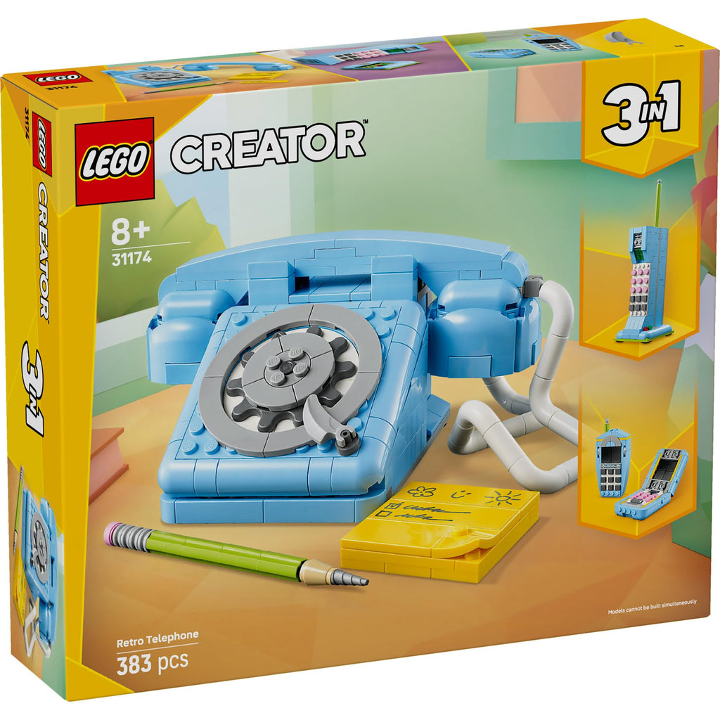 LEGO Creator 3in1 Retro Telephone Toy with Rotary Dial
