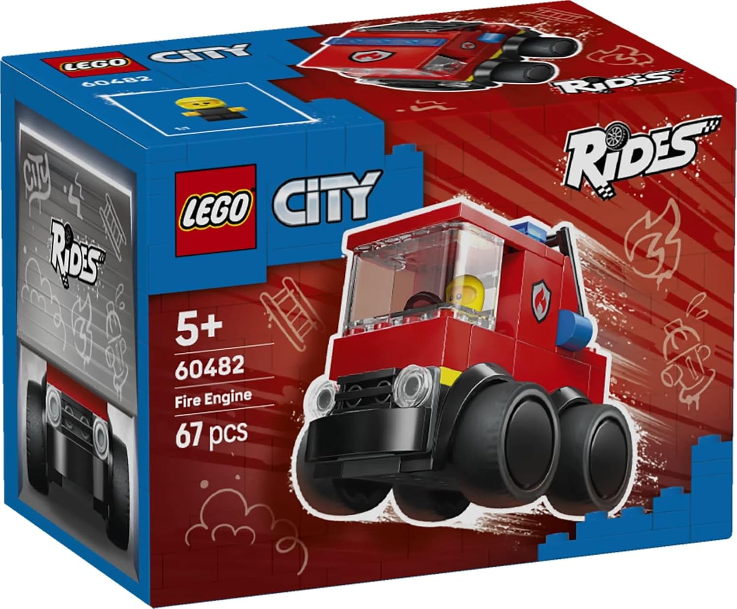 Lego City Ride - Fire Truck Toy Birthday Present Blocks Educational