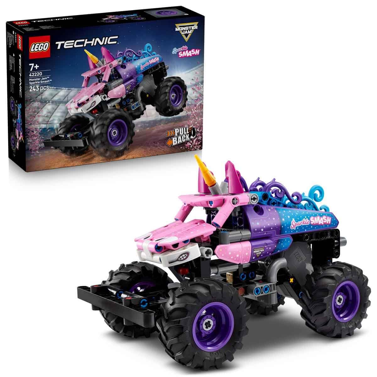 Lego 42220 Technic, Monster Jam(TM) Sparkle Smash(TM) Pull-Back Toy