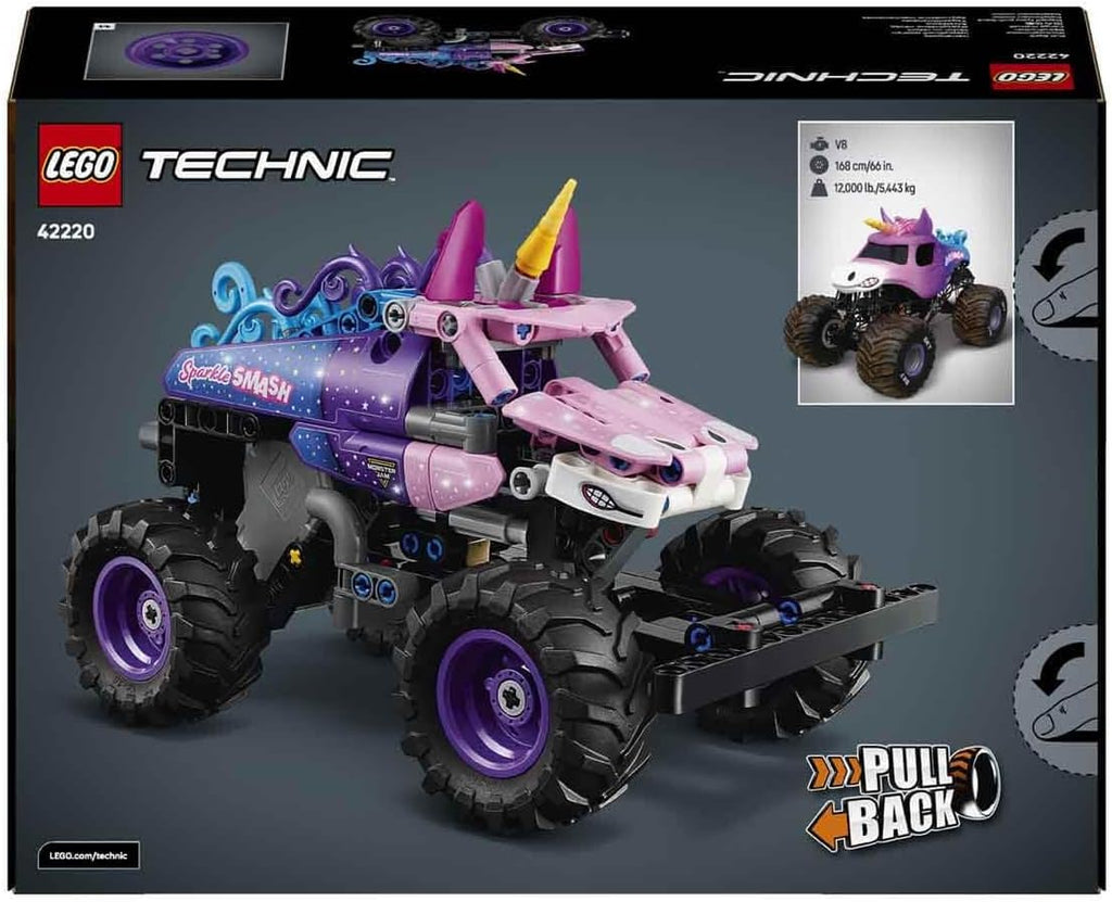 Lego 42220 Technic, Monster Jam(TM) Sparkle Smash(TM) Pull-Back Toy