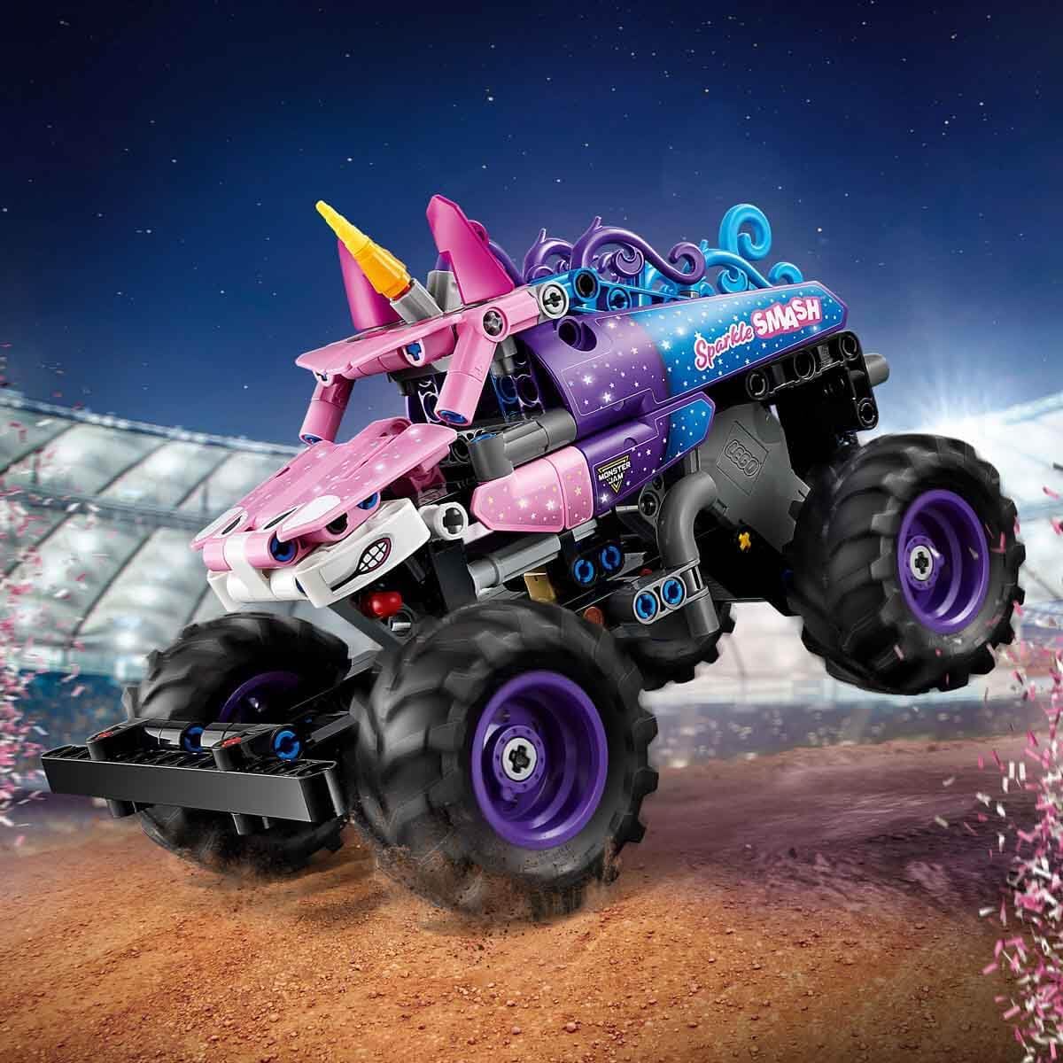 Lego 42220 Technic, Monster Jam(TM) Sparkle Smash(TM) Pull-Back Toy