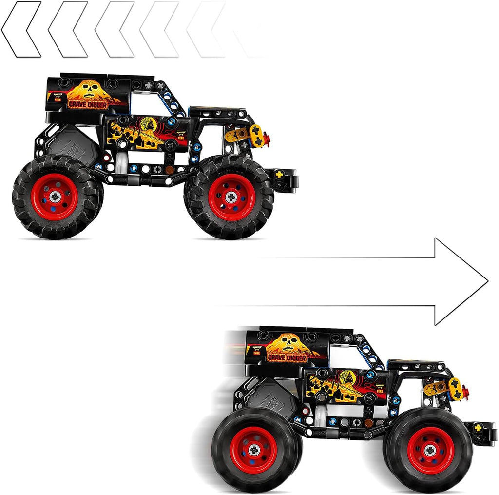 Lego 42219 Technic Monster Jam(TM) Grave Digger(TM) Fire & Ice Pull