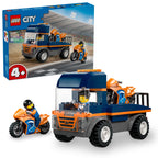 Lego 60491 City Motorcycle Transport Car Toy, Birthday Gift
