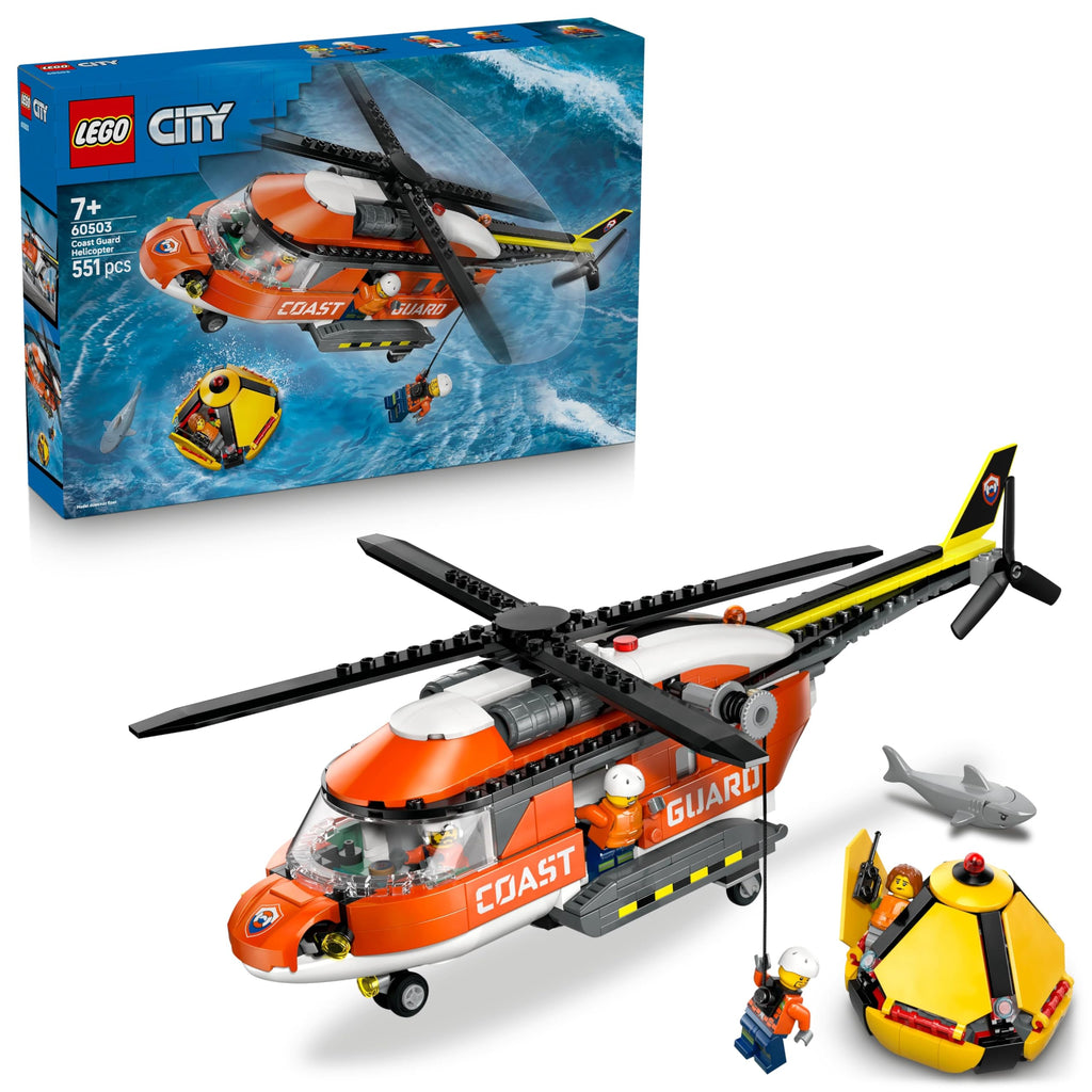 Lego City 60503 Coast Guard Helicopter Toy, Birthday Gift