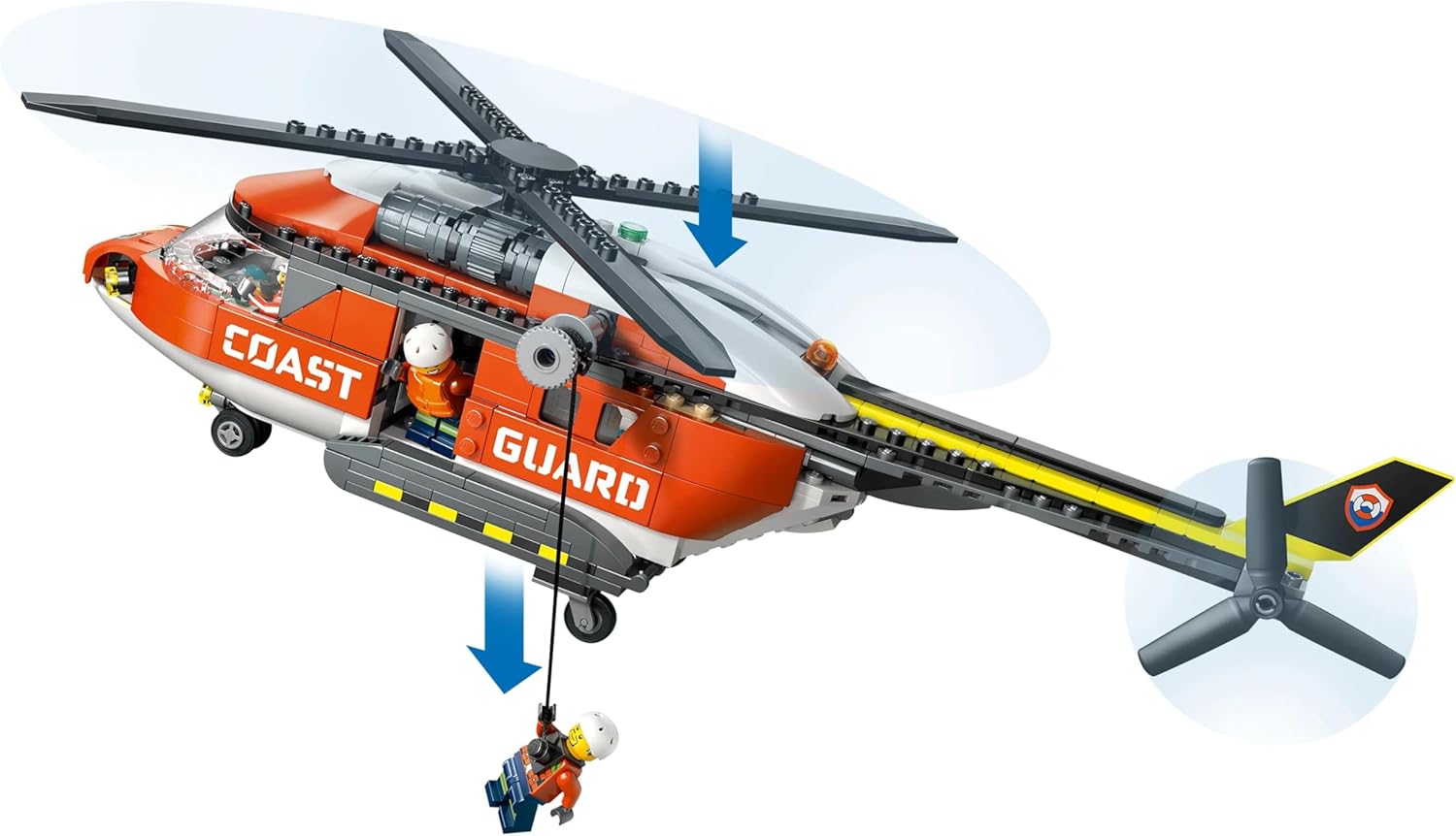 Lego City 60503 Coast Guard Helicopter Toy, Birthday Gift
