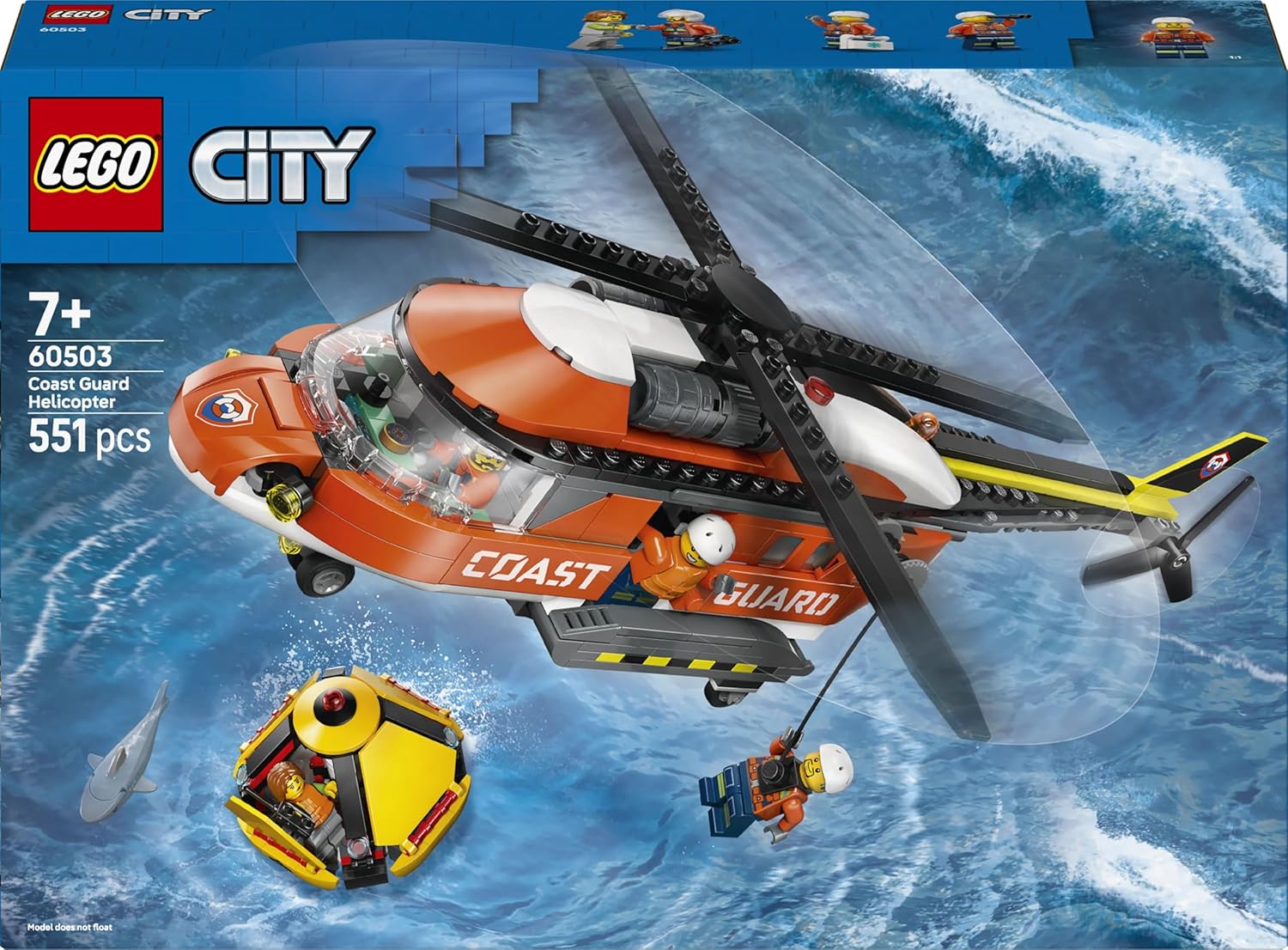 Lego City 60503 Coast Guard Helicopter Toy, Birthday Gift