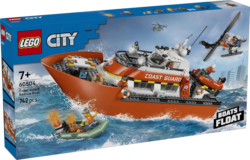 Lego City 60504 Coast Guard Rescue Boat & Helicopter Toy Birthday