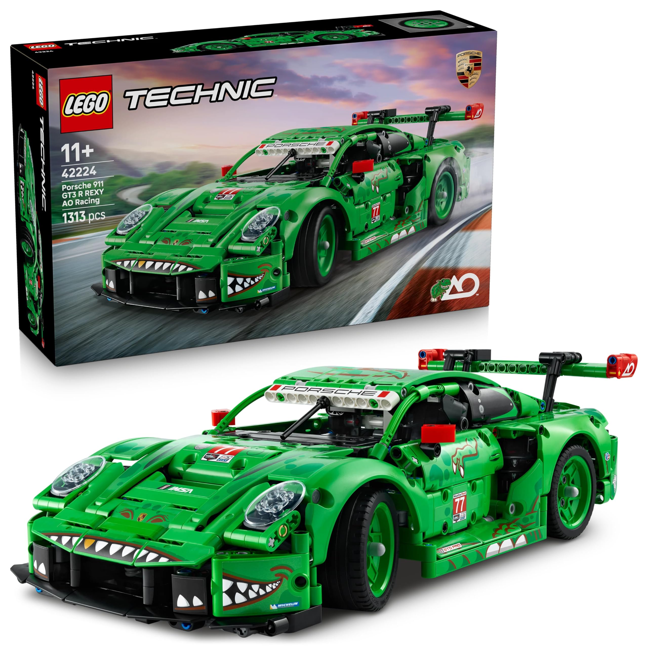 Lego 4224 Technic Porsche 911 GT3 R REXY AO Racing Car Toy