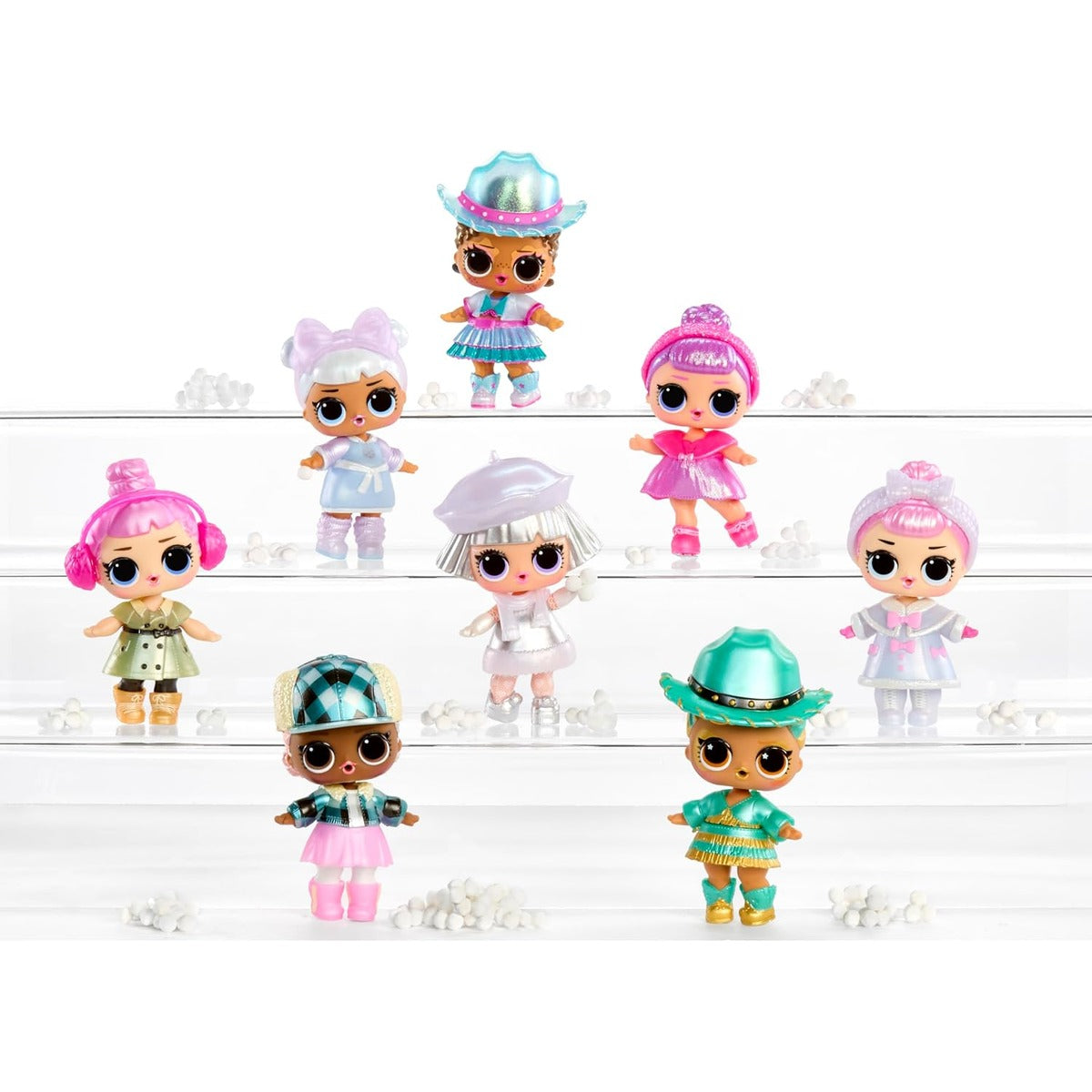 LOL Surprise Winter Snow Dolls Series 2 Collectible Tots with Outfits, Accessories, Snowball Style Packaging, Stickable Snow Play, Unboxing Toy Gift for Kids Girls Holiday Surprise Collection
