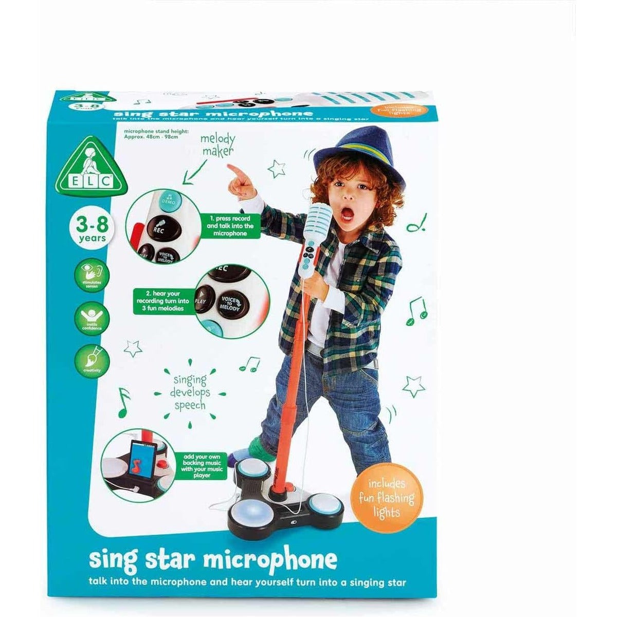 Early Learning Centre Music Sing Star Mic V21 Battery Operated, Musical Microphone, Dance