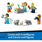 LEGO City Arctic Explorer Science Lab Truck Toy - Exploration Vehicle with Steering & Suspension - incl. a Snowscooter