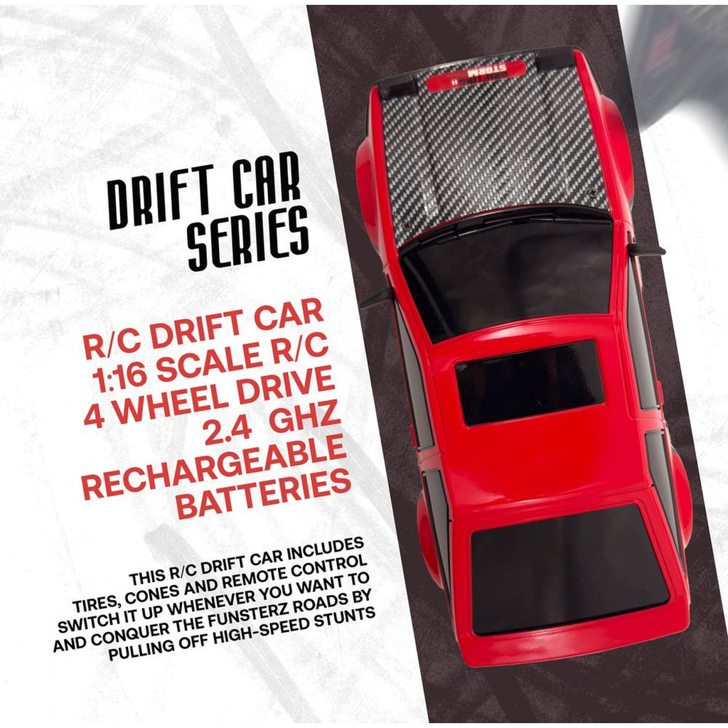 Funsterz - Drift Series RC Car - Drifting Storm Edition - Red