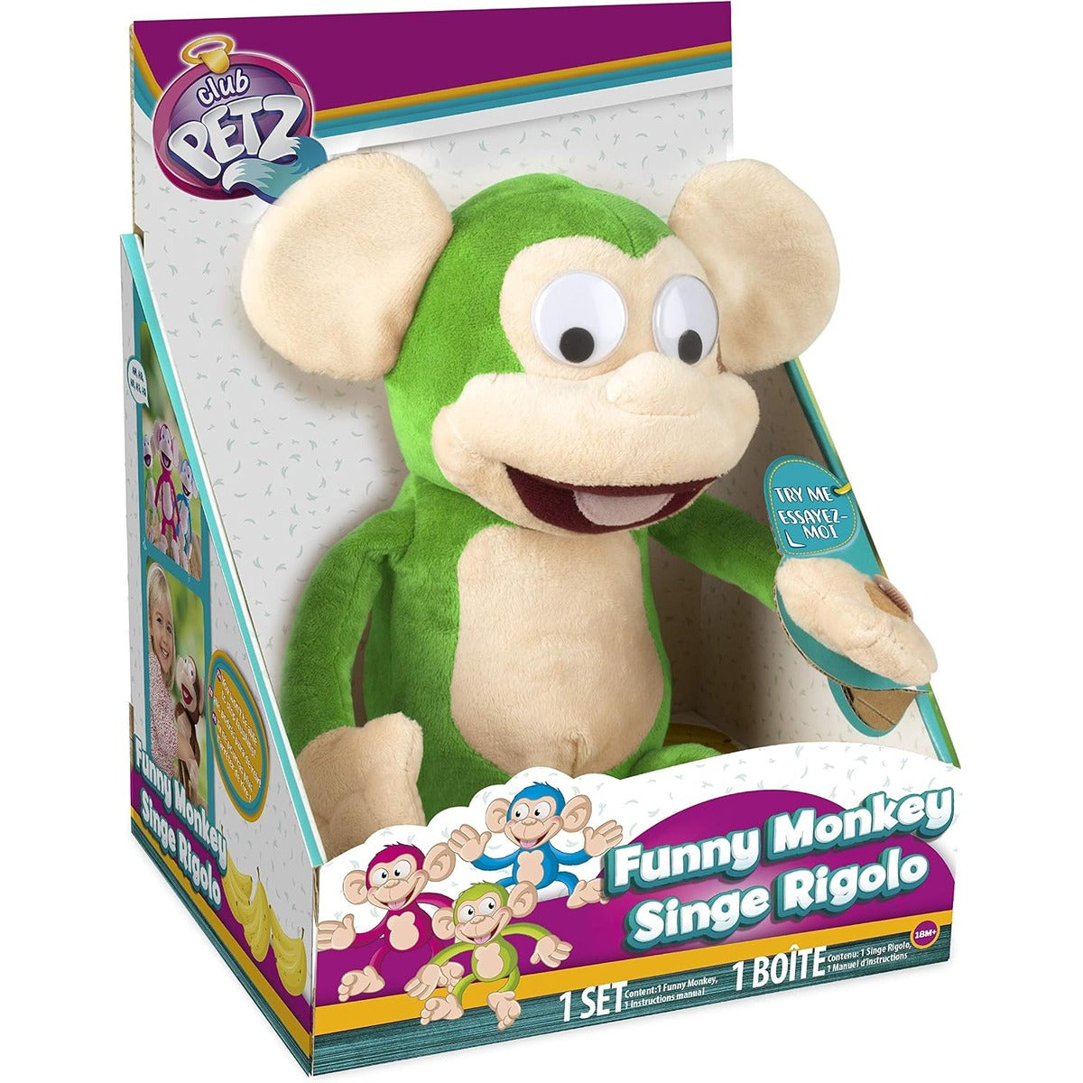 Club Petz Funny Friends Monkey, Green