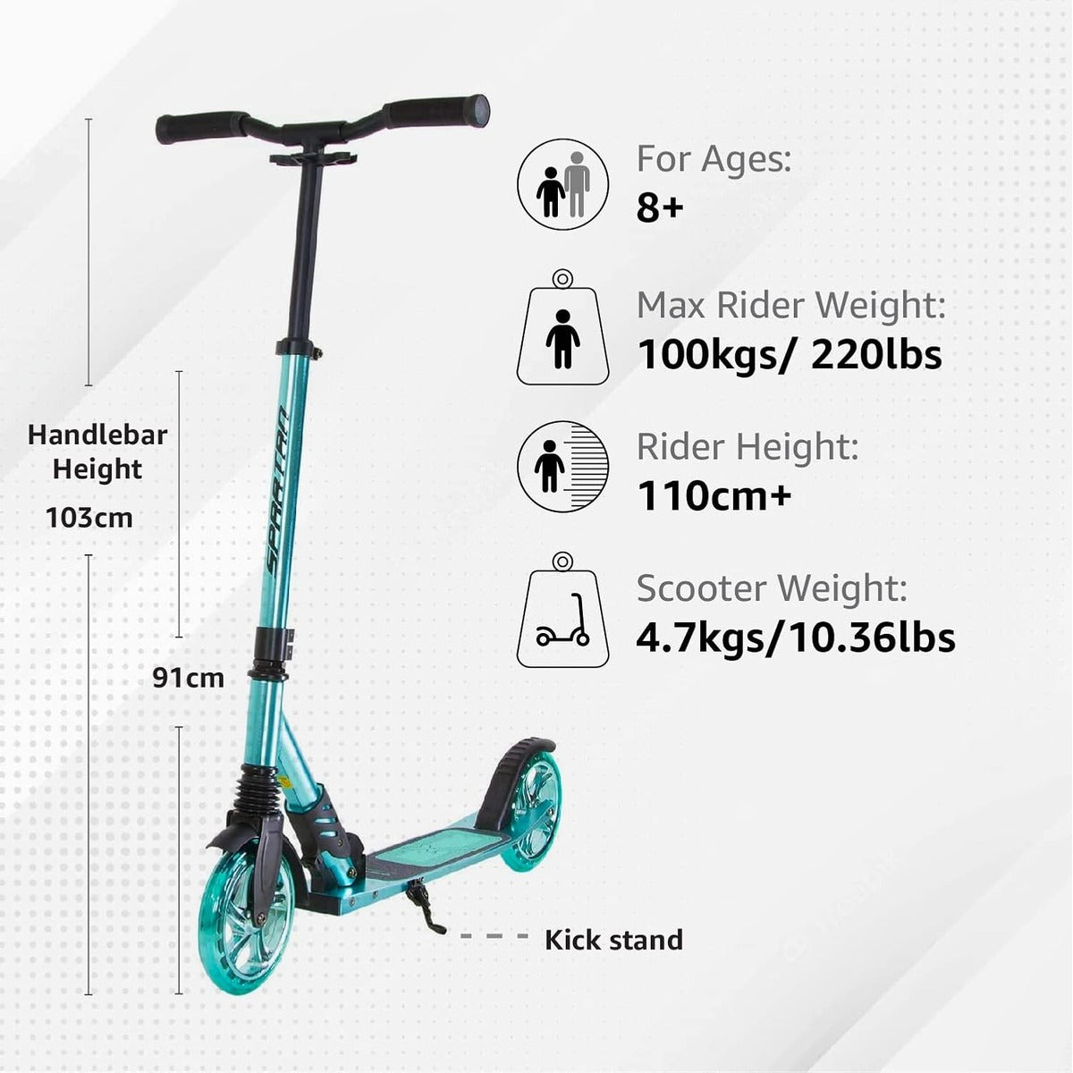 SPARTAN Extreme 180Mm Folding Scooters Orange,200mm