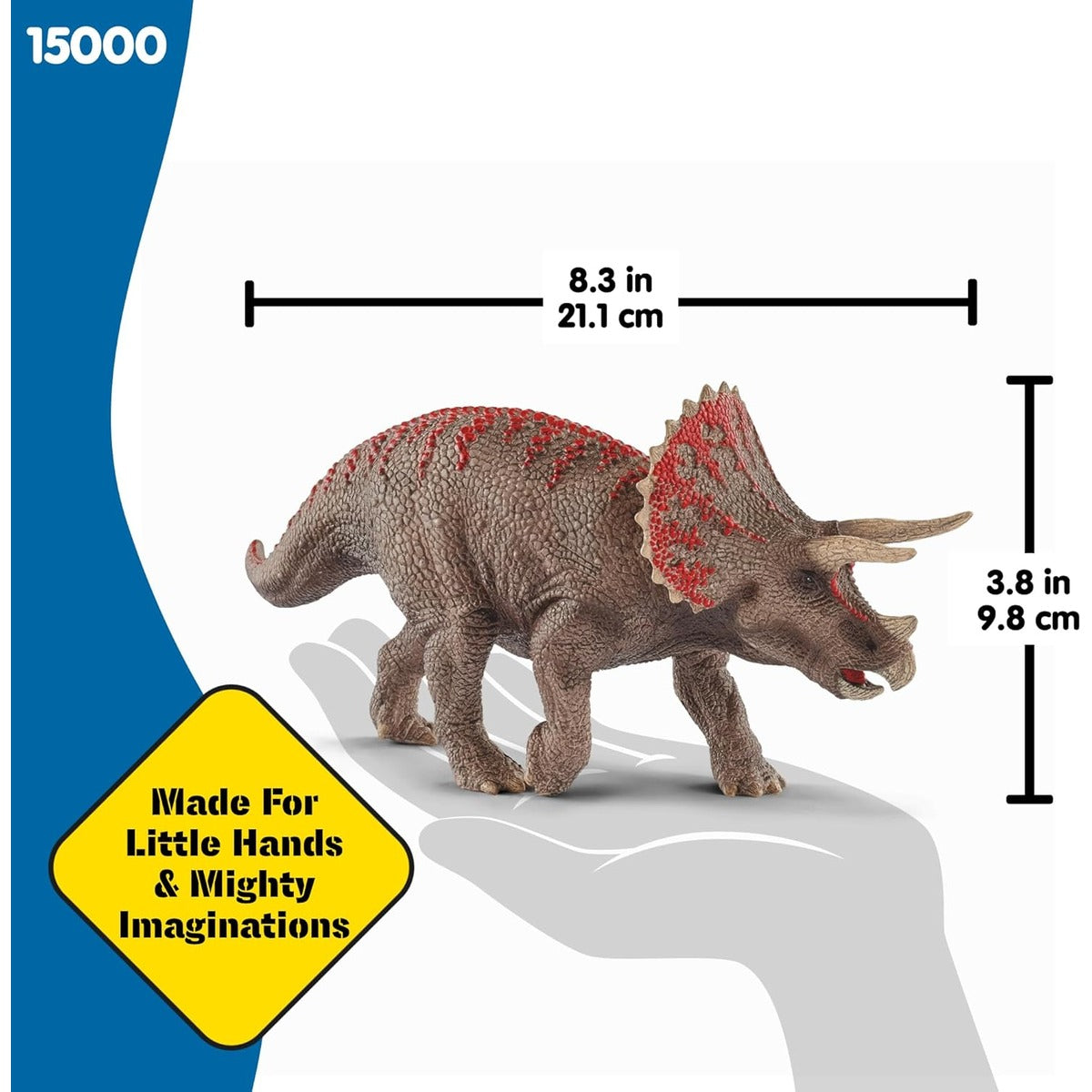 Schleich Dinosaurs 4" Realistic Triceratops Dinosaur Figure
