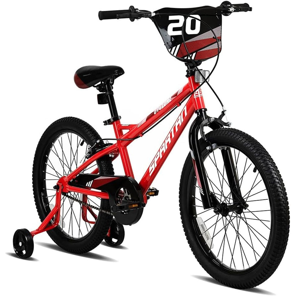 Spartan Spartan 20" Cyclone Kids Bicycle with Training Wheels - Steel Frame, Adjustable Seat & Handlebar - First Big Bike for