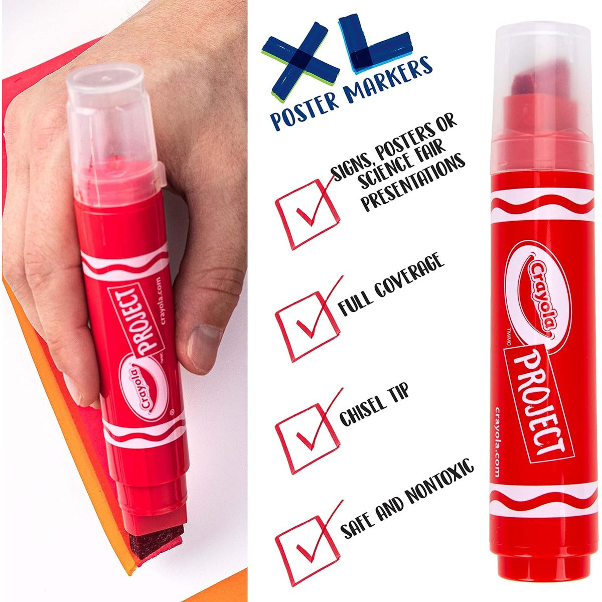 Crayola Project: XL Poster Marker, Red Single ct