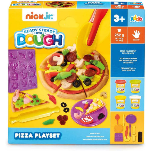 Addo Nick Junior Dough Pizza Playset 252g, Play Dough, Clay Toys, Moulding Arts & Craft, School Supply, Toys for Kids