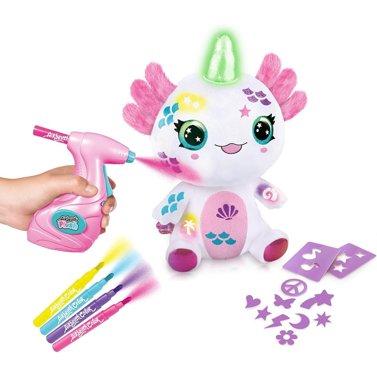 Canal Toys Airbrush Plush Light-Up Axolotl