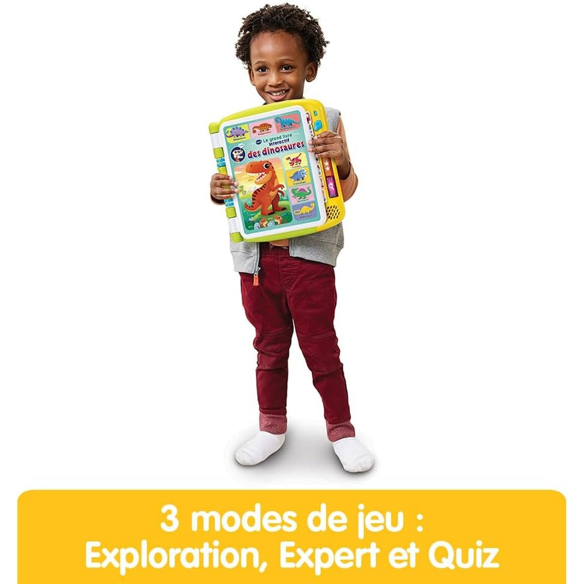 VTech - The Big Interactive Dinosaur Book, Magic Sound, Children's Touch Book, Educational Toy Dinosaur, 14 Illustrated and Interactive Pages, Gift for Children from 3 Years Old