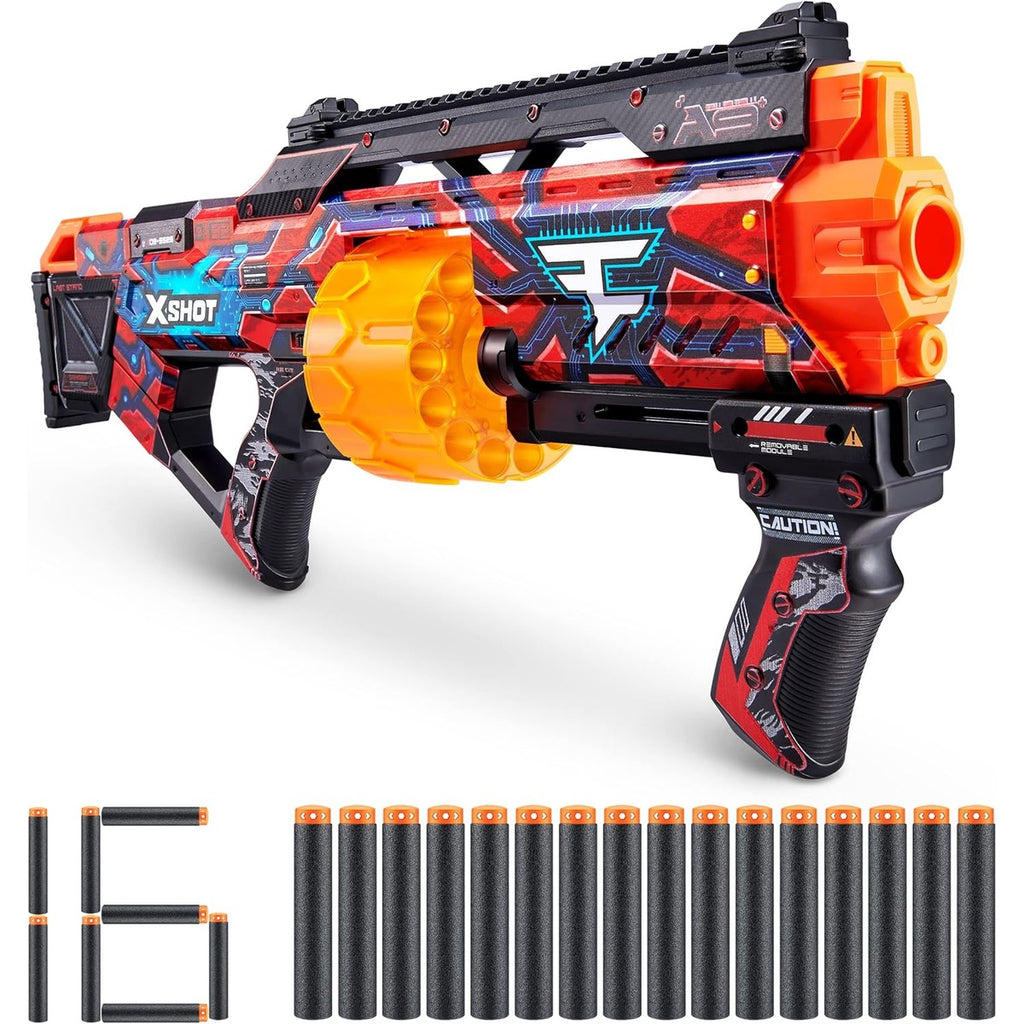 XSHOT Skins Last Stand Foam Dart Blaster - Faze Clan, 16 Darts by ZURU