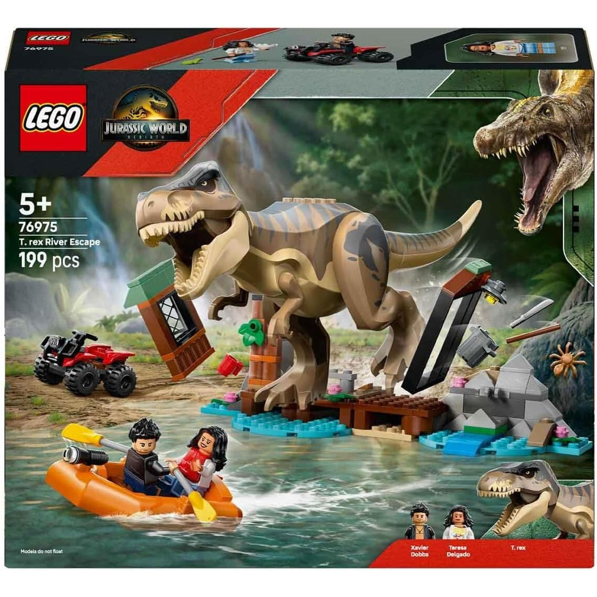 Lego 76975 Jurassic World T-Rex River Escape Toy Birthday Present