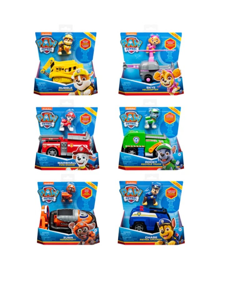 Paw Patrol Basic Vehicle with Pup Assorted