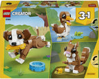 LEGO Creator 3in1 Cute Animals: Playful Puppy Dog Toy - Pet Animal Figure Transforms into a Squirrel or Duck - Creative