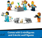 LEGO City Arctic Explorer Science Lab Truck Toy - Exploration Vehicle with Steering & Suspension - incl. a Snowscooter