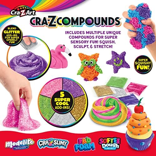 Cra-Z-Slimy 60066 Slime Compound Set Toy, 4 pack includes multiple unique compounds.