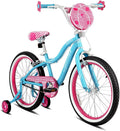 Spartan Spartan 20" Serena Girls Bicycle with Training Wheels - Steel Frame, Adjustable Seat & Handlebar - Big Bike for Ages 