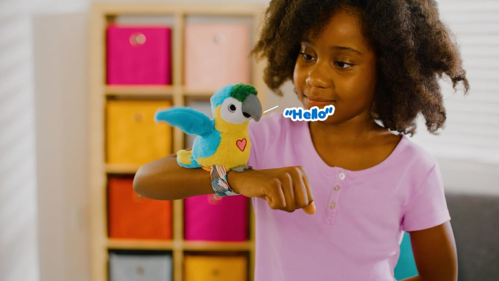 Blue Parrot - Interactive Talking Plush Bird Toy for Kids Repeats Words Sings and Flaps Wings Rechargeable Educational