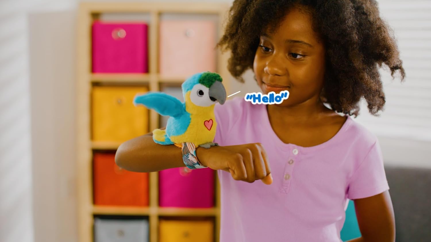 Blue Parrot - Interactive Talking Plush Bird Toy for Kids Repeats Words Sings and Flaps Wings Rechargeable Educational