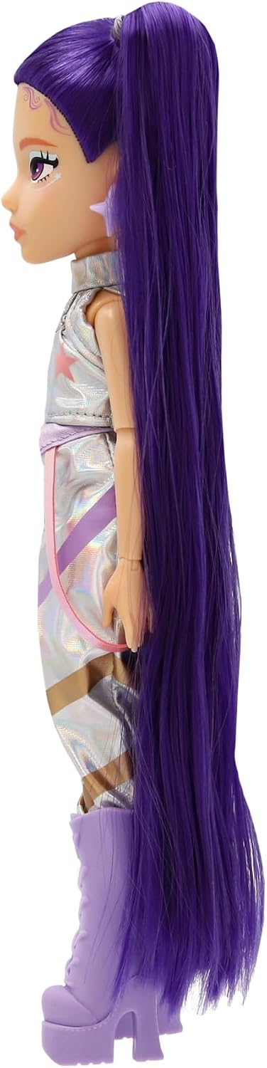 K-POP IDOL Mina Fashion K-Pop Starlight Doll, Purple Hair with Anklets, 3 Accessories to
