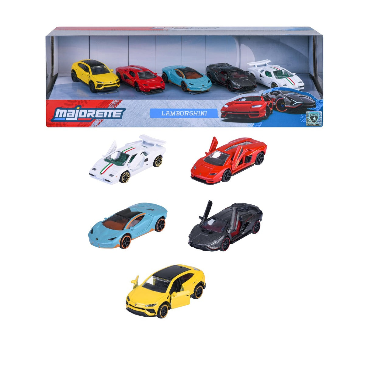 Majorette - Lamborghini 5 Pieces Giftpack - Free-wheeling Vehicles -