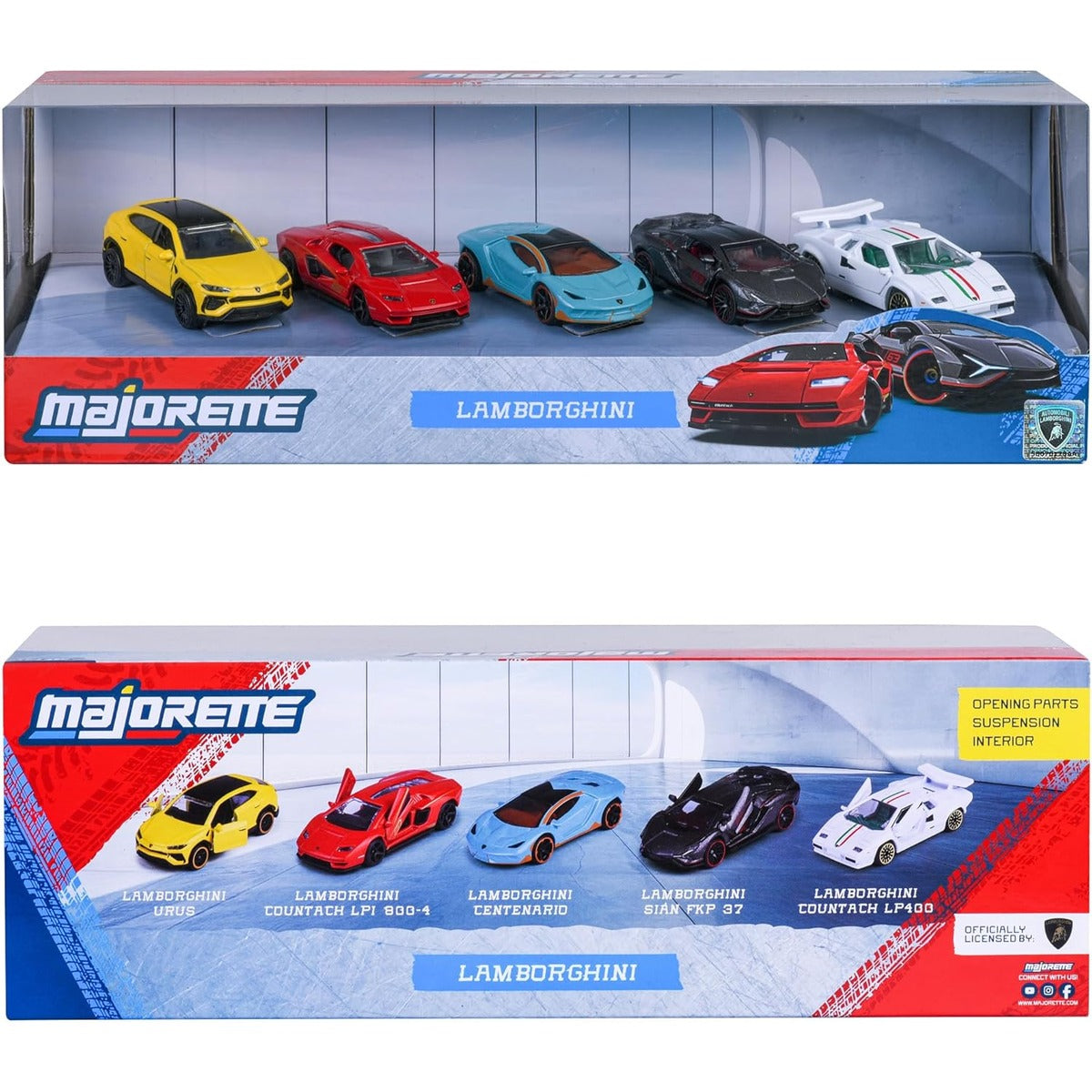 Majorette - Lamborghini 5 Pieces Giftpack - Free-wheeling Vehicles -