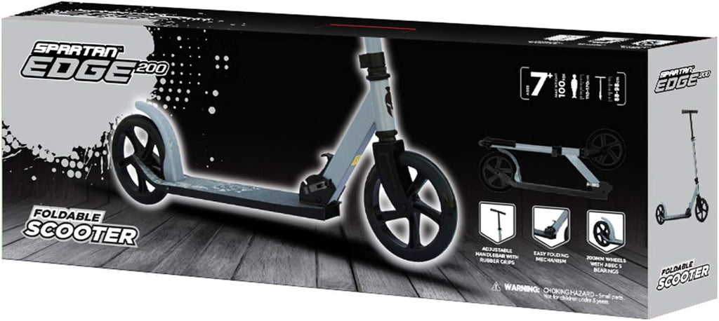 Spartan Edge 200 mm Folding Kick Scooter for Kids & Teens SP-7006 - Big PU Wheels, ABEC-7 Performance Bearings