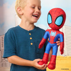 Marvel Spidey and His Amazing Friends Glow Webs Spidey Feature Plush - 14-Inch Interactive Plush with Light Up Eyes and