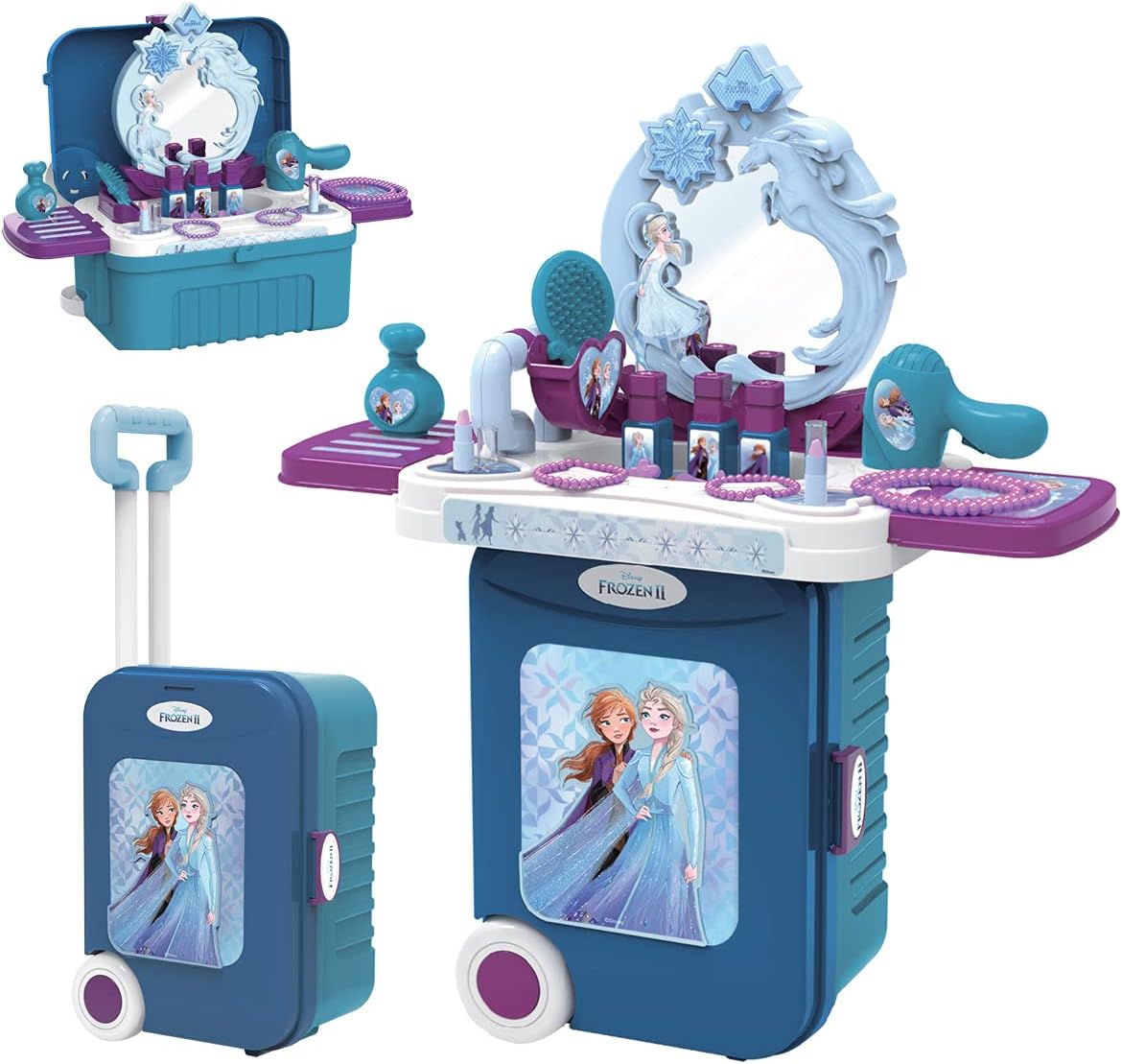 Disney Frozen2 Dressing Table Trolley Case 3 In 1, Blue