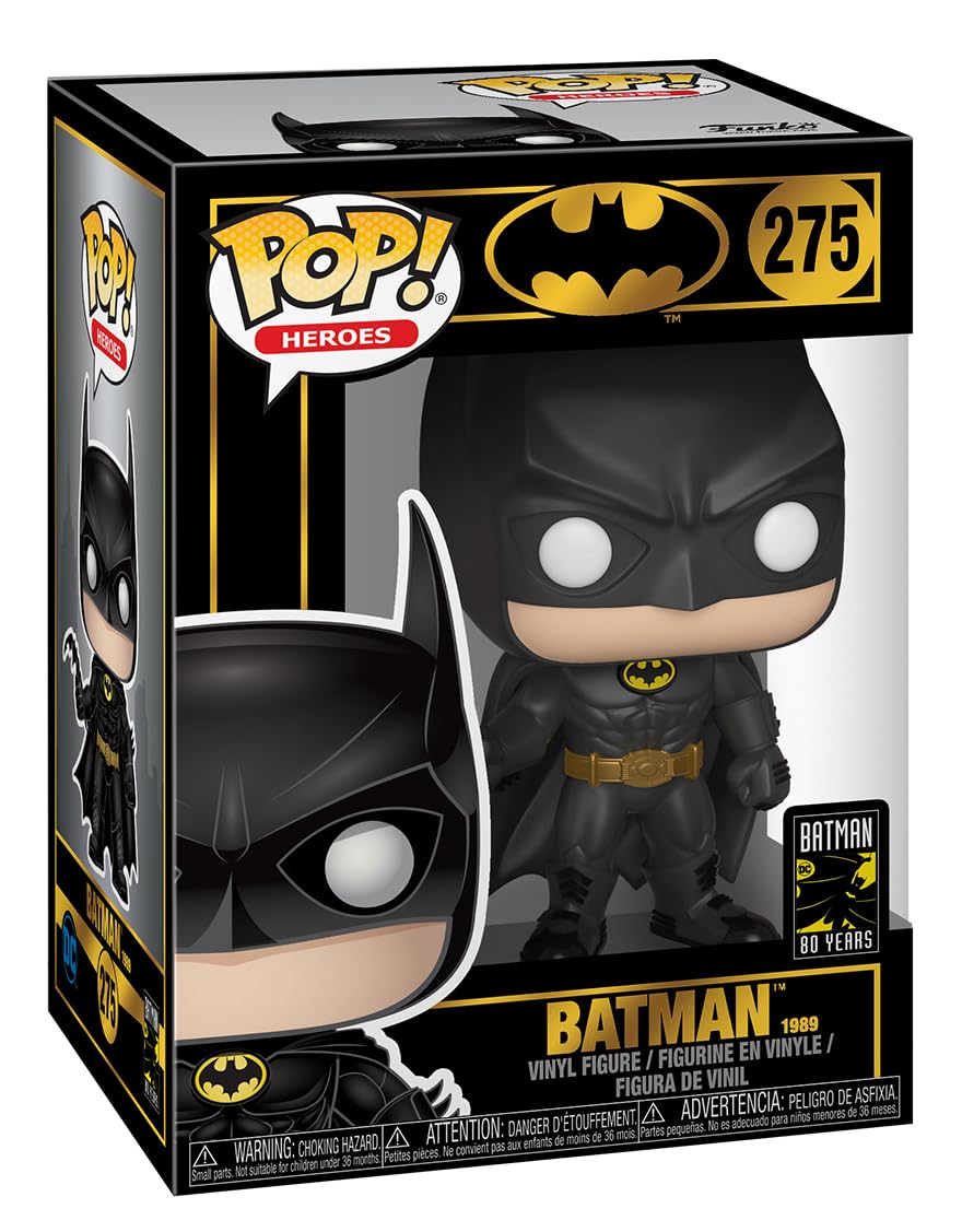 Funko Pop Heroes: Batman 80th - Batman - (1989),Multicolor, Standard - DC Comics - Collectable Vinyl Figure - Gift Idea - Official Merchandise - Toys for Kids & Adults - Superheroes Fans Funko 37248 POP Heroes 80th-Batman (1989) Collectible Figure, Multicolor