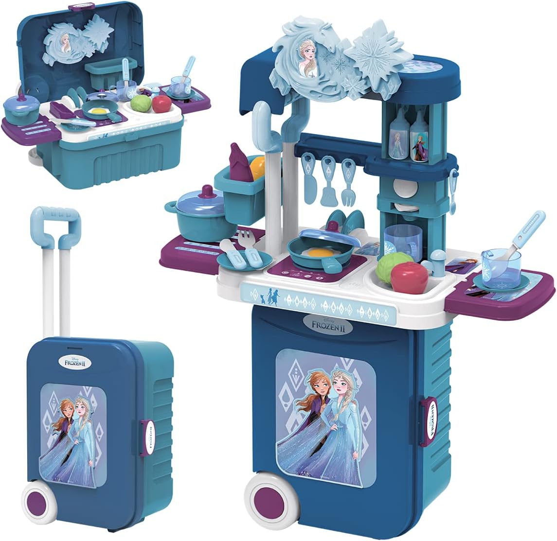 Disney Frozen2 Kitchen Trolley Case 3 In 1, Blue, EODS008-951MA