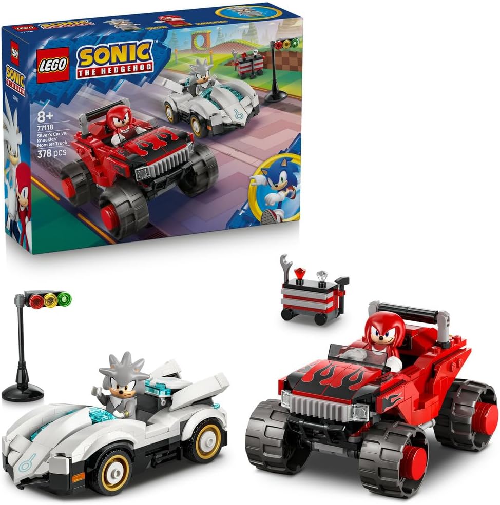 LEGO Sonic the Hedgehog Silver's Car vs. Knuckles' Monster Truck 77118